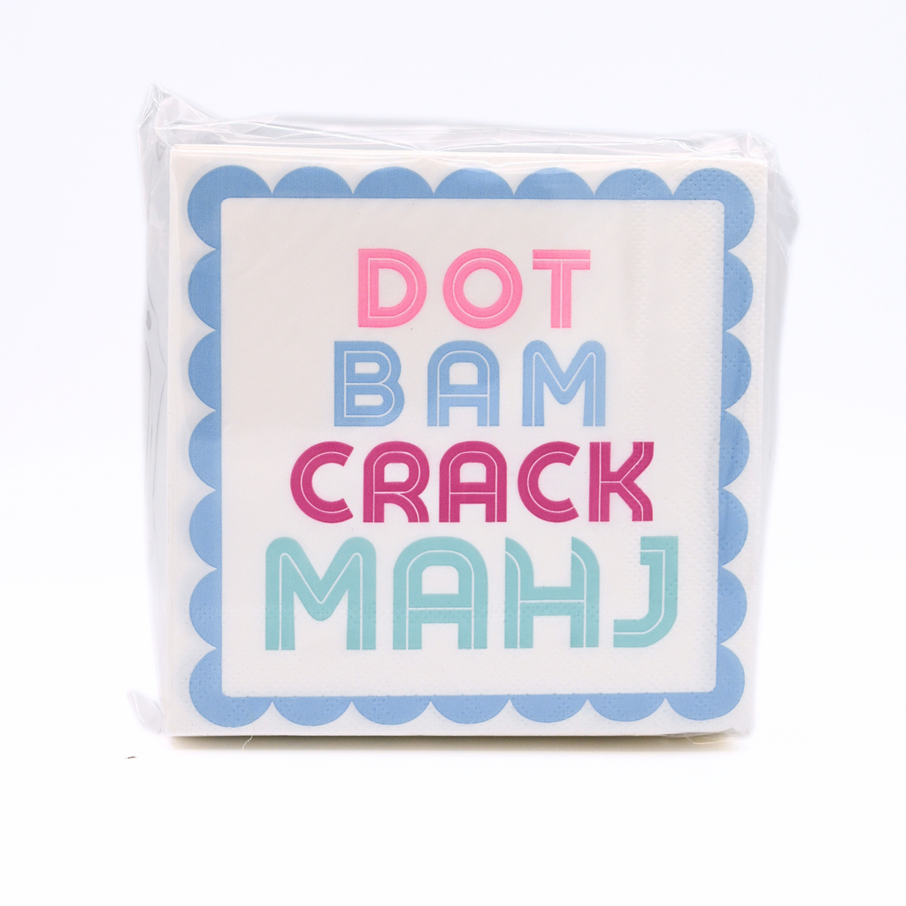 "Dot Bam Crack MAHJ" Cocktail Napkins