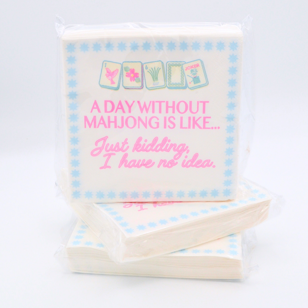 "Day Without Mahjong" Cocktail Napkins