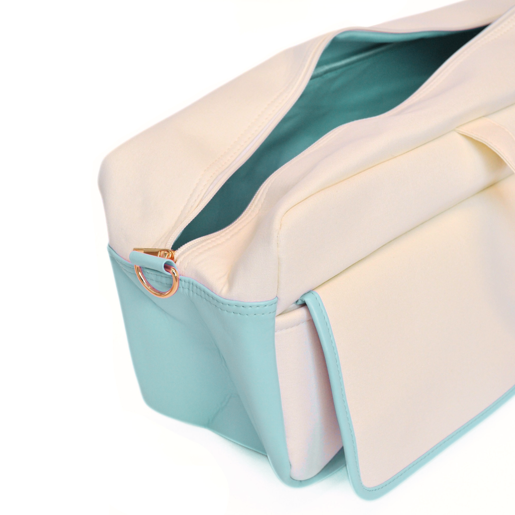 Magical Bottomless Carryall Mahjong Bag- Sea Foam