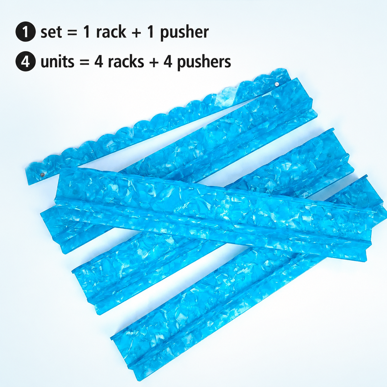 American Mahjong Racks Set–20" Acrylic Tile Rack & Pusher