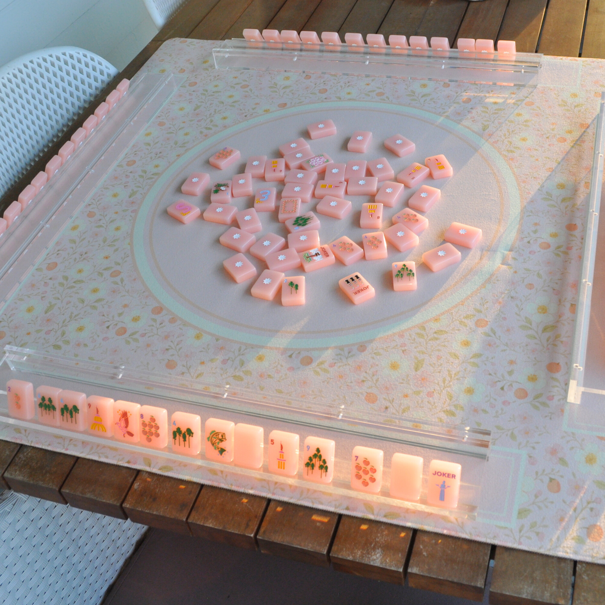 Painted Water Florentine Mahjong Neoprene Mat