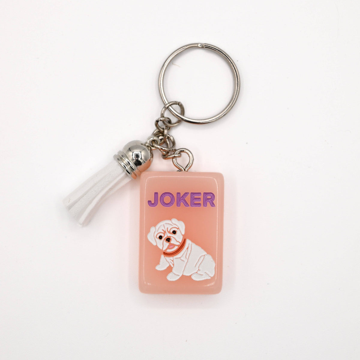 Mahjong Tile Keychain Georgia Bulldog Joker