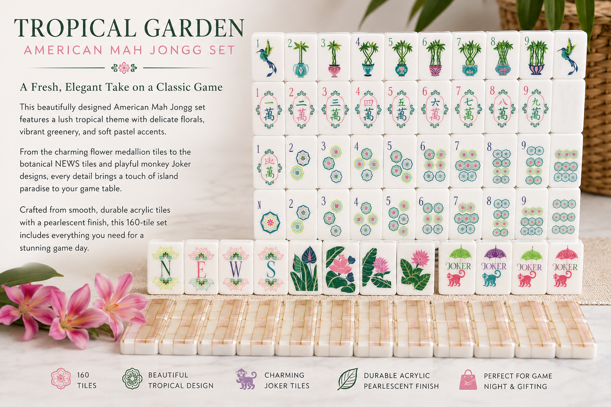 Tropical Garden American Mah Jongg Set