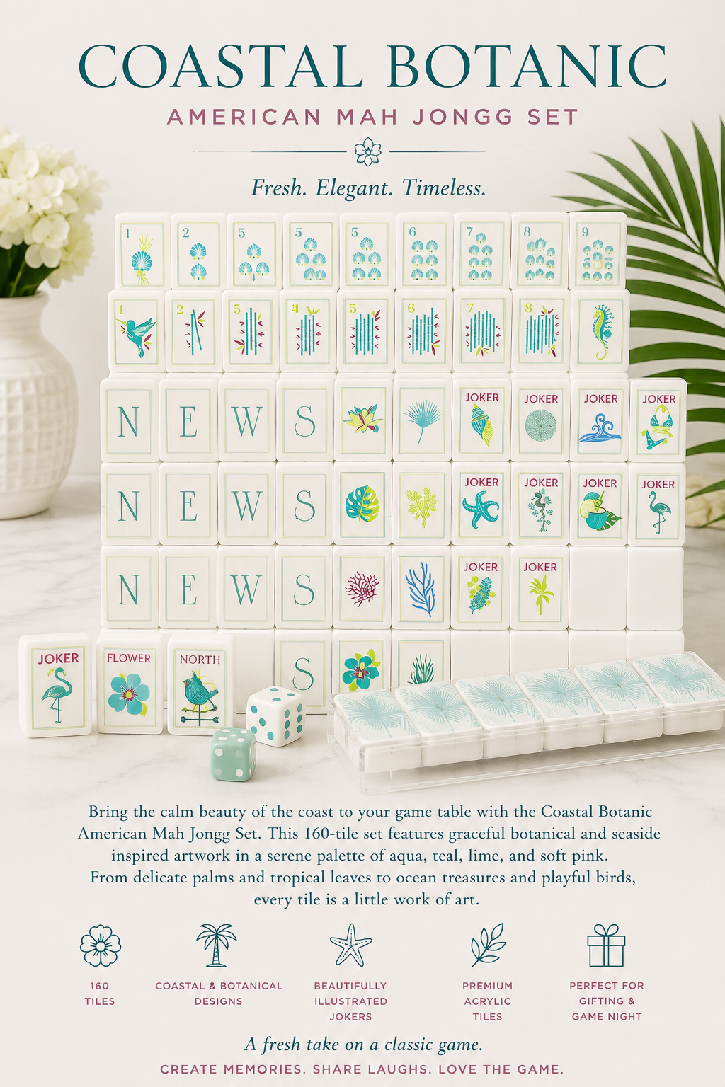 Coastal Botanica American Mah Jongg Set