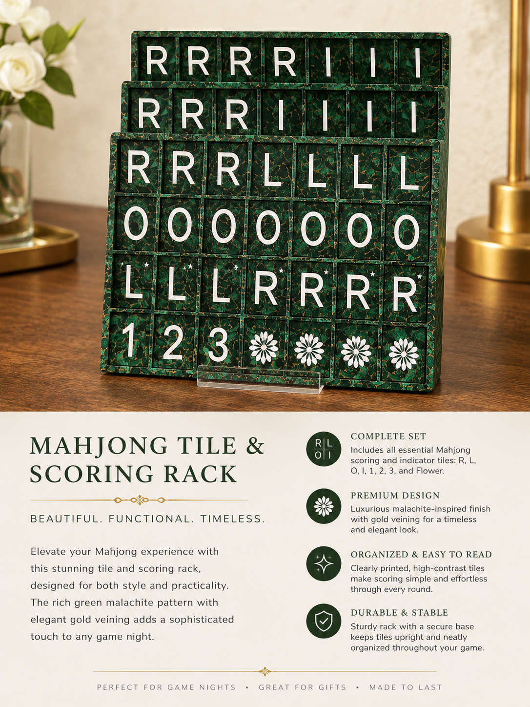 Mahjong Solo Tile Rack