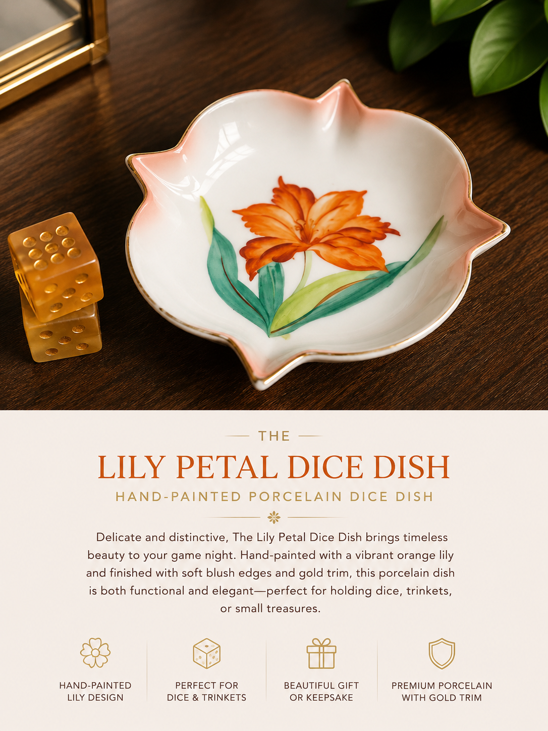 Lily Petal Dice Dish
