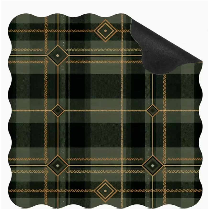 Plaid Mahjong Mat