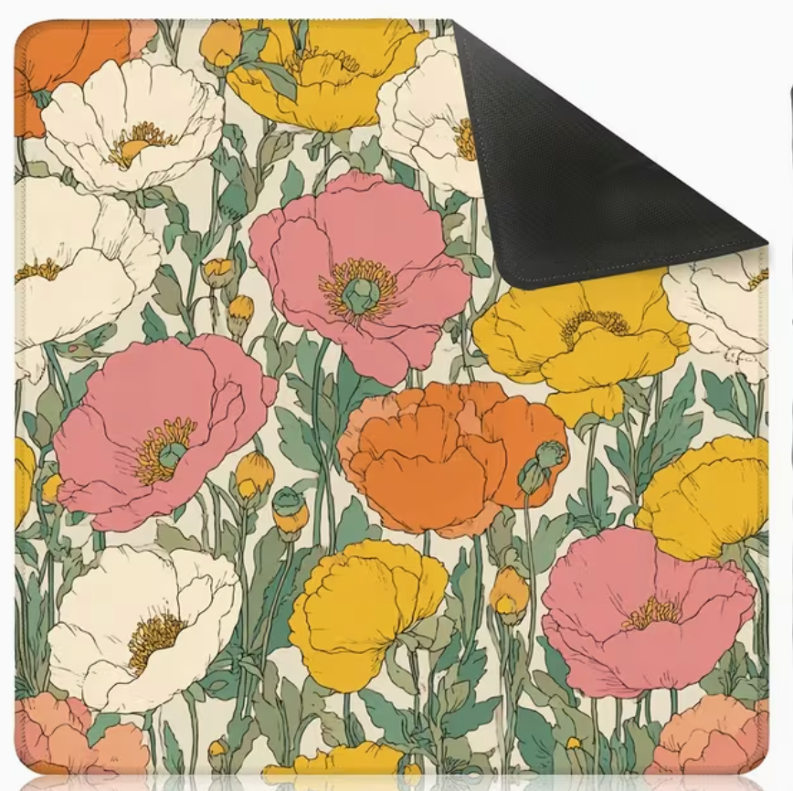 Poppy Mahjong Mat