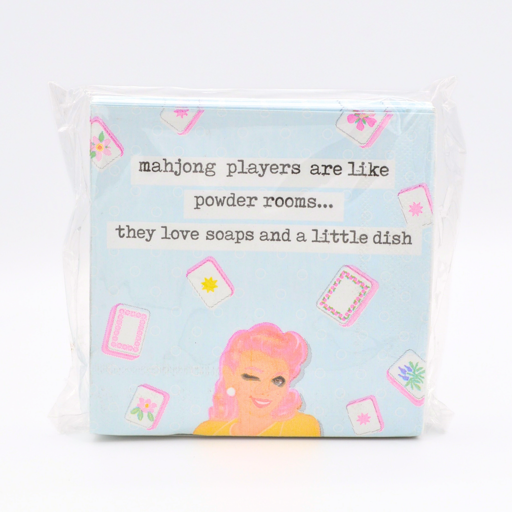 "Mahjong Players are like Powder Rooms..." Cocktail Napkins