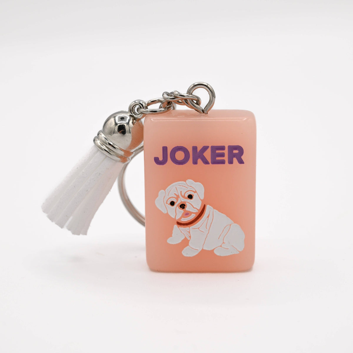 Mahjong Tile Keychain Georgia Bulldog Joker