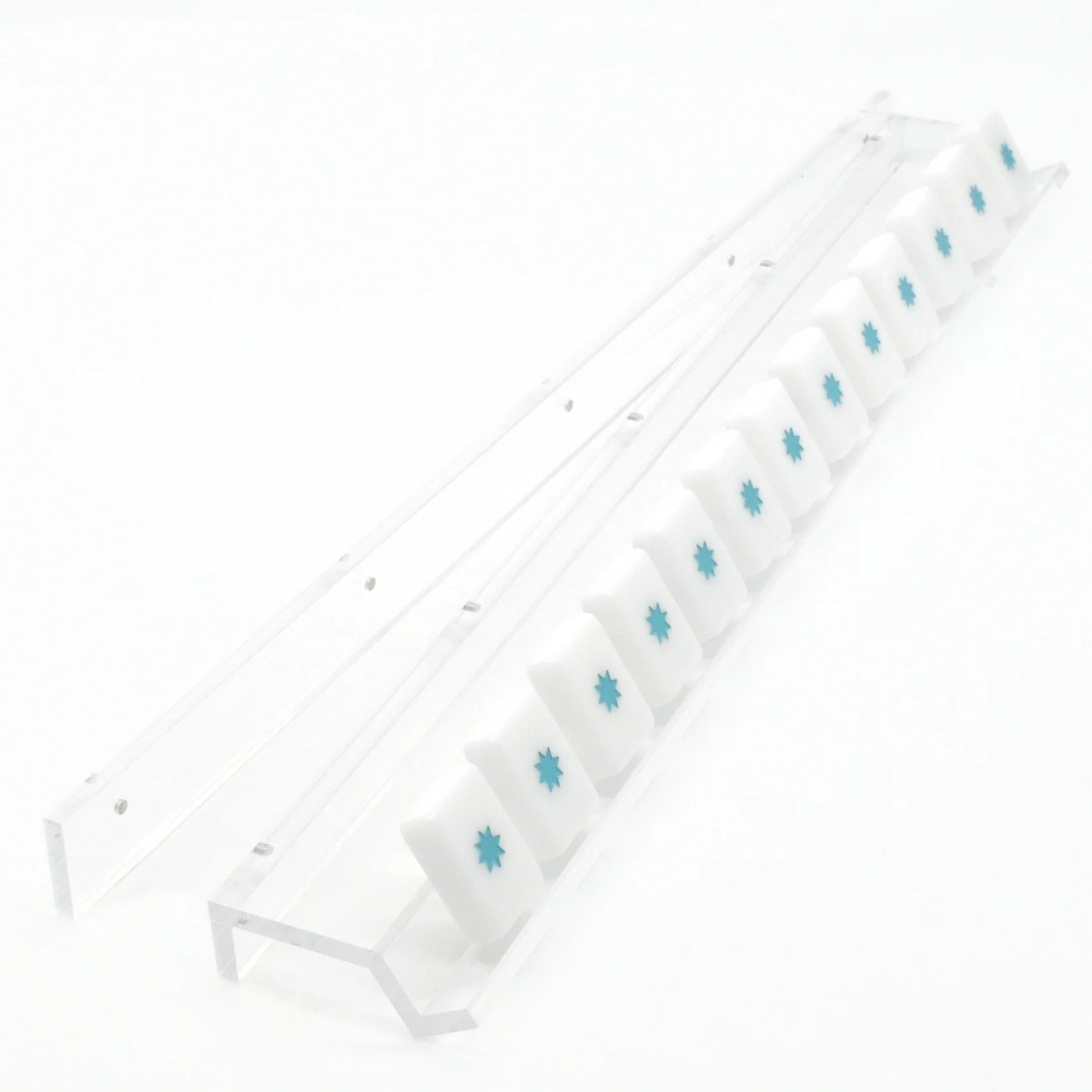 Clear Acrylic Mahjong Rack and Pusher, Set of 4