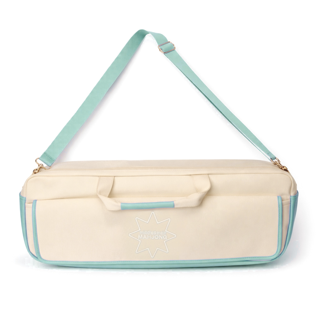 Magical Bottomless Carryall Mahjong Bag- Sea Foam
