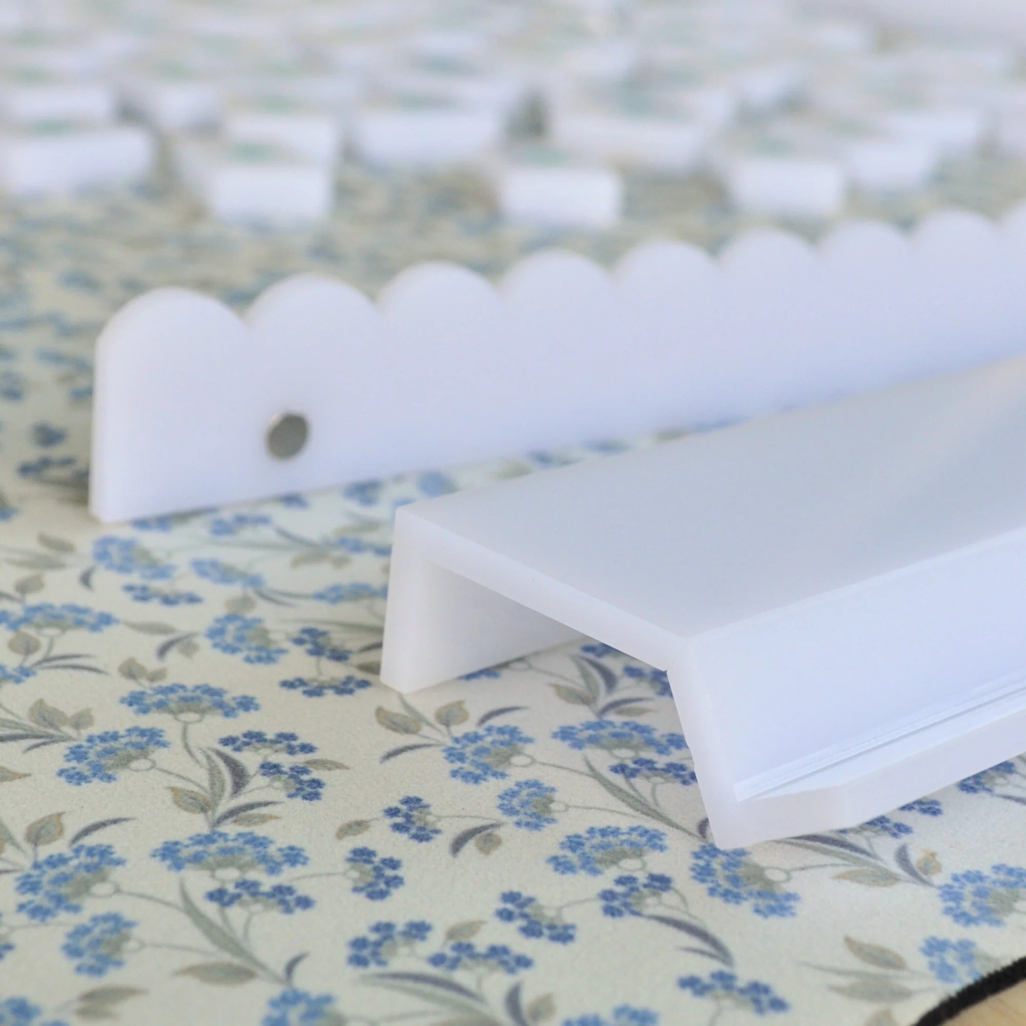 Milk Glass Collection Mahjong Rack and Pusher, Set of 4