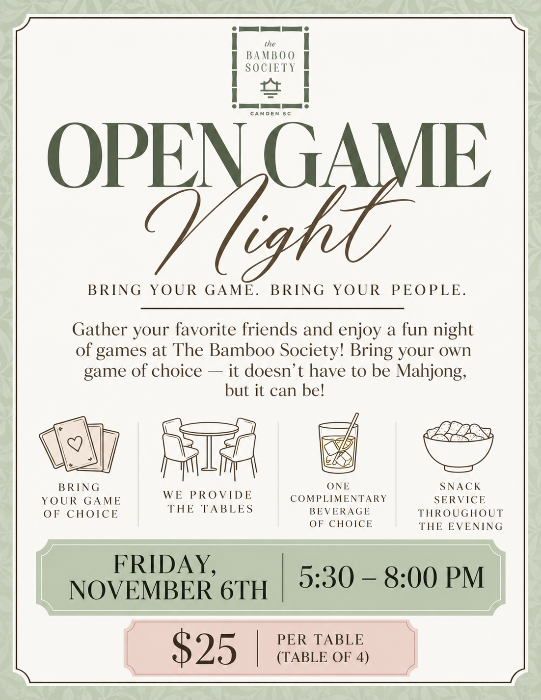 Open Game Night!